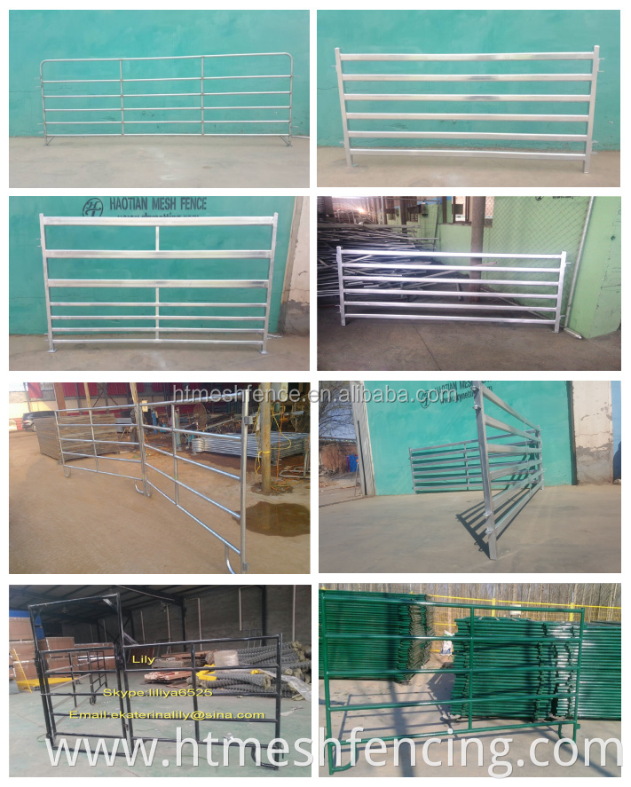 12 Foot Long 6/5Bars Economy Oval Tube Heavy Duty Ranch Panel(gate)/Steel Portable Livestock Panels wholesale